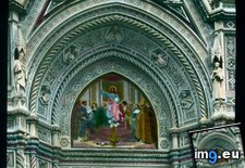 Tags: cathedral, christ, detail, duomo, enthroned, facade, florence, tympanum, west (Pict. in Branson DeCou Stock Images)