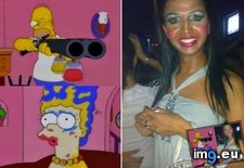 Tags: funny, homer, makeup, shotgun (Pict. in My r/FUNNY favs)