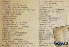 Tags: 1800s, admission, asylum, for, funny, insane, late, list, reasons (Pict. in My r/FUNNY favs)