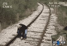 Tags: funny, hit, man, train (GIF in My r/FUNNY favs)