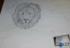 Tags: bathroom, funny, lion, nephew, old, picture, room, sketching, year (Pict. in My r/FUNNY favs)
