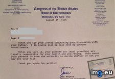 Tags: congress, funny, law, letter, person, sister, was, wrote (Pict. in My r/FUNNY favs)