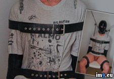 Tags: bdsm, bondage, collar, faggot, gay, hood, kink, pig, rubber, slave, swedish (Pict. in Gay bondage slave oscar from Sweden)