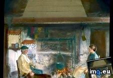 Tags: cottage, couple, fireplace, front, interior, ireland, sitting (Pict. in Branson DeCou Stock Images)