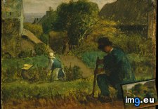 Tags: fran, garden, jean, millet, ois, scene (Pict. in Metropolitan Museum Of Art - European Paintings)