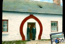 Tags: cottage, doorway, horseshoe, killorglin, men, shaped, standing, two (Pict. in Branson DeCou Stock Images)