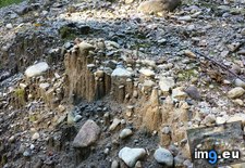 Tags: eroded, leaving, pillars, rain, rocks, sand, surrounding, top (Pict. in My r/MILDLYINTERESTING favs)