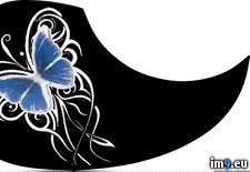 Tags: blue, butterfly, guard, pick (Pict. in Custom Pickguard Art)