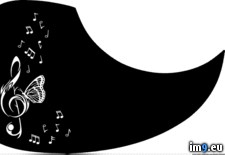 Tags: butterfly, guard, notes, pick (Pict. in Custom Pickguard Art)