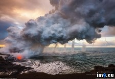 Tags: due, flow, form, hawaii, heat, intense, kilauea, lava, six, volcano, waterspouts (Pict. in My r/PICS favs)