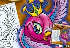 Tags: bird, crown, design, pink, tattoo (Pict. in Birds Tattoos)