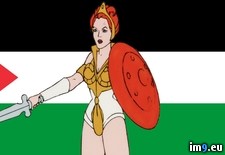 Tags: anime, flag, palestine, waifu (Pict. in Your Waifu Supports Palestine)